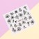 Slider - Nail design "Floral Print", packing 6 pcs, black color