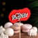 Topper Shild "Happy Birthday", red 10x5 cm