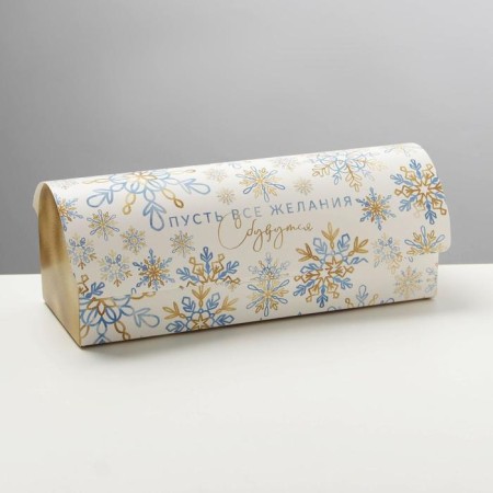 Box for cupcake "Snowflake", 9 x 9 x 24.5 cm, new year-1