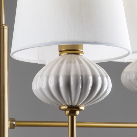 Suspended lamp Freya FR2029PL-04BS Ceramics, 640x680x680 mm, E14, 4x40W, brass color-6