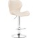 Barrier stool Porch metal/eco -leather, chrome/beige 48x47x91 cm