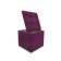 Puff with a lid and weighting, 400 × 400 × 420 mm, eco -leather, Marvel Berry color