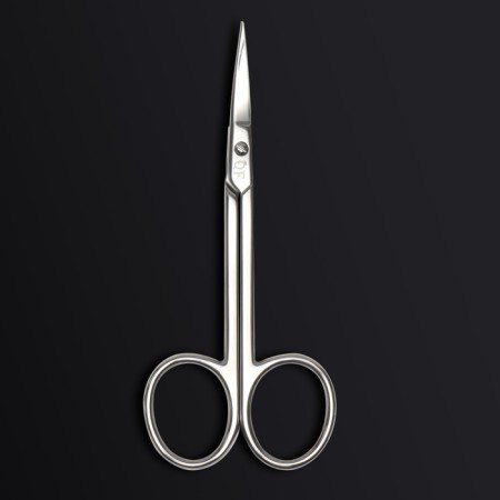 Manicure scissors "Premium", bent, narrow, 10.5 cm, on the blist, silver color-4