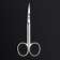 Manicure scissors "Premium", bent, narrow, 10.5 cm, on the blist, silver color