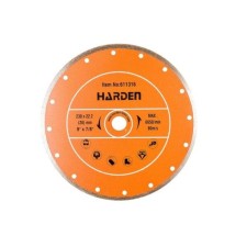 Диск алмазный отрезной HARDEN 611316, по керамике, сплошной, мокрый рез, 230х22мм