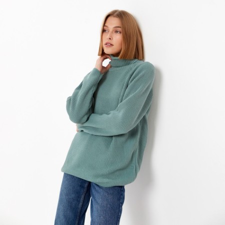 Jumper female minku: casual collection olive color, size 42-6