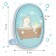 Baby washcloth, terry for bathing Basic crumb I, the color is turquoise
