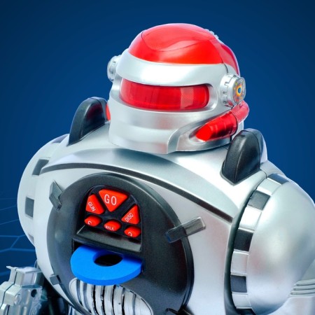 Robot radio -controlled "space fighter", light and sound effects, shoots discs, mix-8