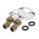 Accoona A87177 bathtub, two -wound, with shower, silumin, chrome