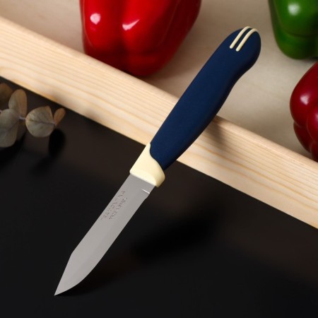Koty Kitchen Tramontina Multicolor, for vegetables, blade 7.5 cm, blue color