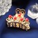 Hair crab "Liora" Crown, 2.5 cm, gold