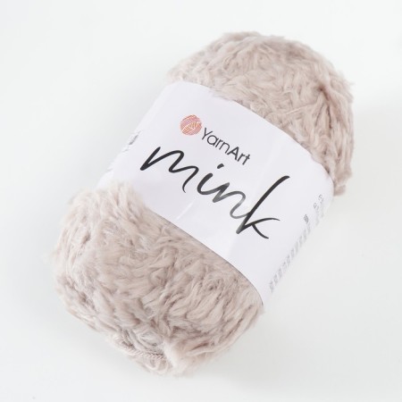 Yarn "mink" 100% polyamide 75m/50g (337 gray-beige)-2