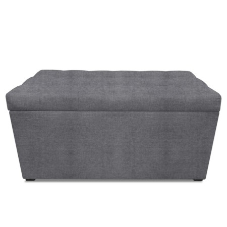 Puff with a lid and weighting, 800 × 400 × 420 mm, Savana plus matting, Ash color-3