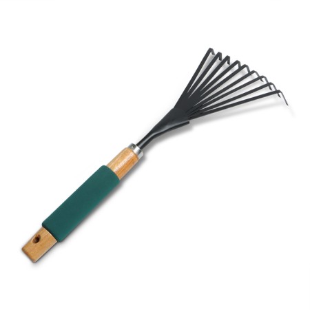 Robble small, fan, plate, 9 teeth, length 42 cm, metal, wooden handle with foam rubber, Greengo-7