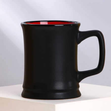 Ceramic beer “Pour beer”, 400 ml, black color-1