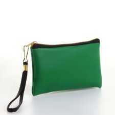 Women's wallet with lightning, green color