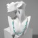 Set 3 objects: earrings, beads, bracelet "Nut", beads No. 8, milk-blue color, 42 cm