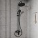The shower system Milardo Rora Rorbl4fm06, tropical shower, shower, brass, black