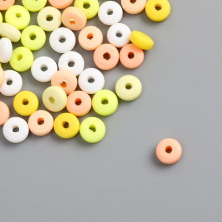 Beads for the creativity of PVC "Ring. Citrus" set of 112 pcs 0.7x0.7x0.3 cm-2