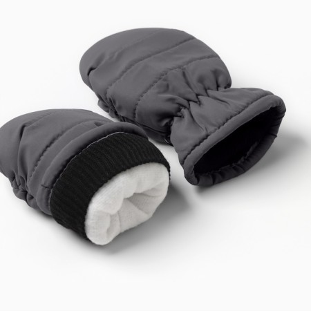 Winter children's mittens minku, gray color, 15cm-2