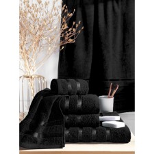 Комплект махровых полотенец Black, размер 30х50 см, 50х90 см, 70х140 см