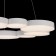 Suspended chandelier Mantra lunas, Led, 3700lm, 3000k, 1600 mm, matte white color