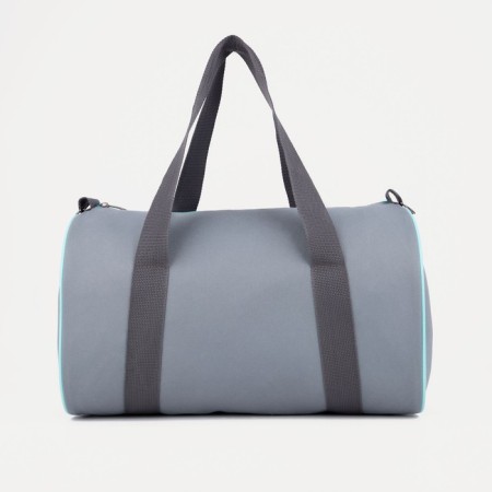 Sports bag with lightning, long belt, without lining, gray color-1
