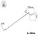 A single hook on a grid, chrome color, d = 4 mm, l = 20 cm, step 25