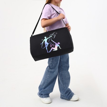 Sports bag with lightning, external pocket, black color-5