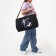 Sports bag with lightning, external pocket, black color