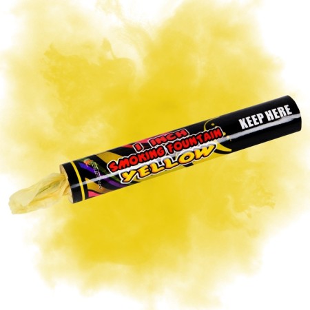 Yellow color smoke, 0.8 inch, optical intensity, 60 seconds-1