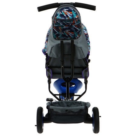 Three-wheeled bicycle Vivat1 Print abstraction of dark blue/orange-3