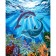 Picture on numbers on canvas with a subframe of Dolphins-Druzia, 40 x 50 cm