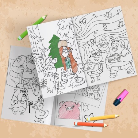 Coloring "Your cool coloring", A5, 16 p., Gravity Folz-2