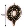 Candle in the Sanata cake, number "0", black with gold stars, 5.5 cm