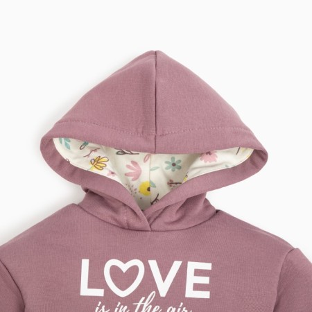 Costume: sweatshirt and pants crumb I Flower, height 62-68 cm, lilac-1