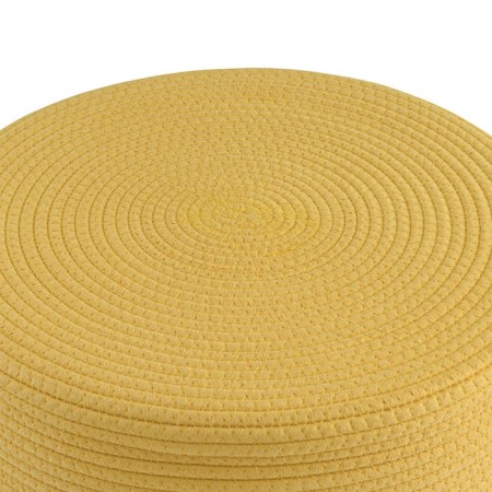 Pouff Devy, 400 × 400 × 400 mm, beige / mustard color-3