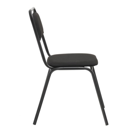 A chair for a visitor black fabric, black frame-2