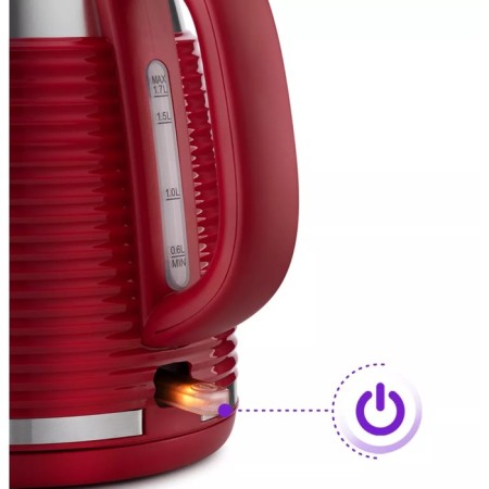 Electric kettle KitFort KT-695-2, metal, 1.7 l, 2200 watts, red-2