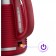 Electric kettle KitFort KT-695-2, metal, 1.7 l, 2200 watts, red
