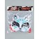 Kitsune carnival mask, black and blue