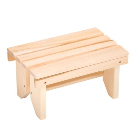 The bench is low from the platband, 40 × 25 × 21cm, from linden, "Dobroparov"