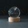 Souvenir glass backlight "Shar. Geometry of the mountain" D = 6 cm stand wood, usb