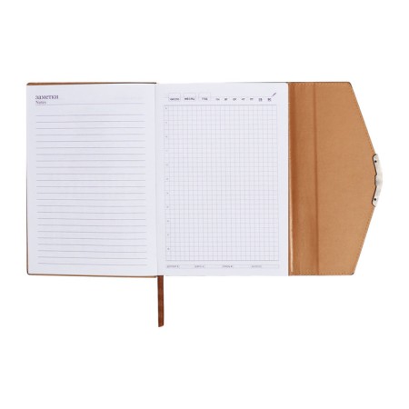Organizer A5, 140 sheets, cage, cover of the leatherette "style", brown-10
