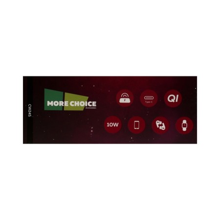 Wireless charger More Choice CW24S, 2B1.10V, Type-C cable, black-6