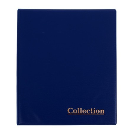 Album for coins on rings, optima format 230 x 265 mm Calligrata, includes up to 20 sheets, PVC cover, blue