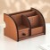 Organizer 5 sections, 1 sliding box, a series of ash shimo dark with Kant Dark, 14*21cm