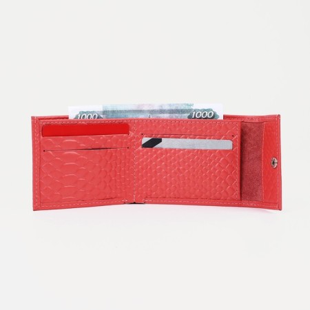 Women's wallet on the button, color tea rose-3