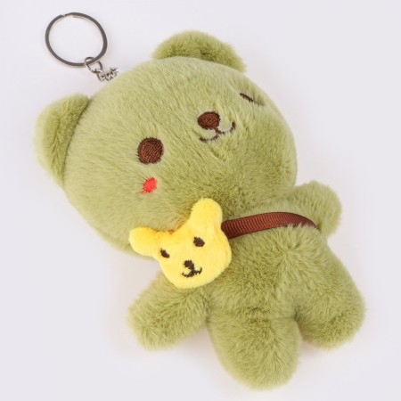 Soft toy "Bear" on a key fob, 14 cm, color mix-1