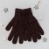 Women's gloves from Mongolian wool, chocolate color, size 17-19